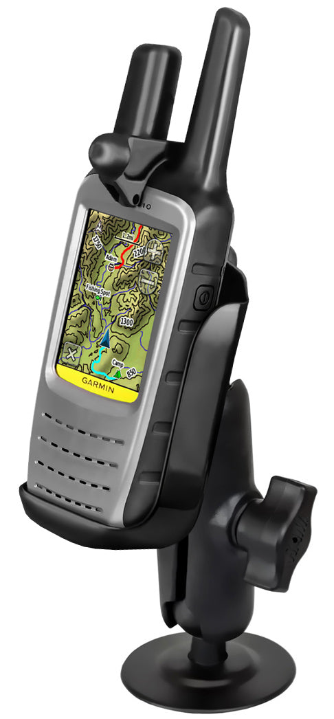RAM Flex Adhesive Mount with Custom Cradle for Garmin Rino 610 650 655t