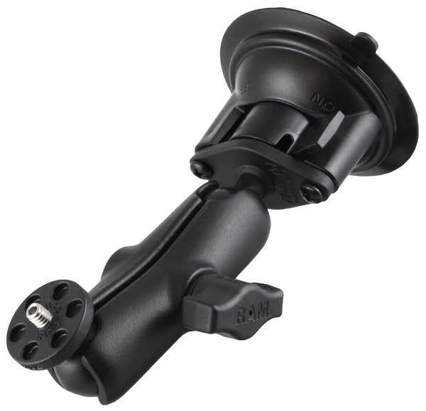 Ram Twist-Lock Suction Cup Mount with Threaded 1/4"-20 Camera Adapter
