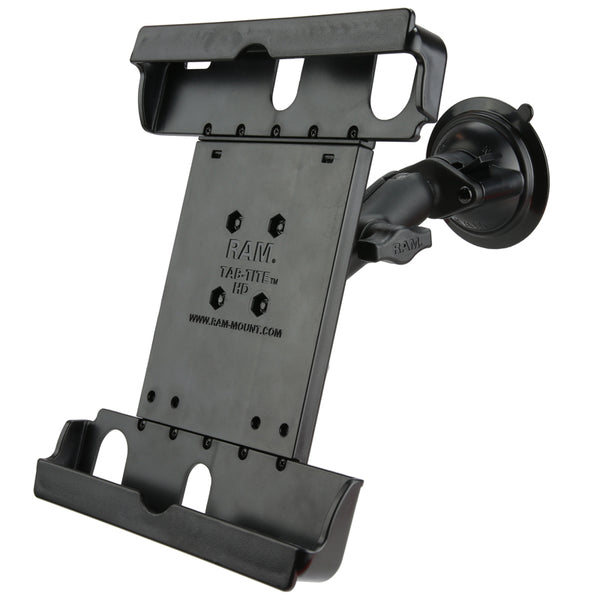 RAM Suction Cup Mount with Tab-Tite Holder for 9" - 10.5" Tablet with Case