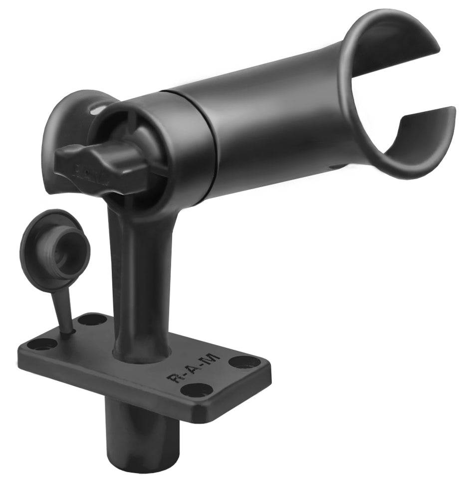RAM Tube Jr. Fishing Rod Holder with 4" Spline Post and Flush Base
