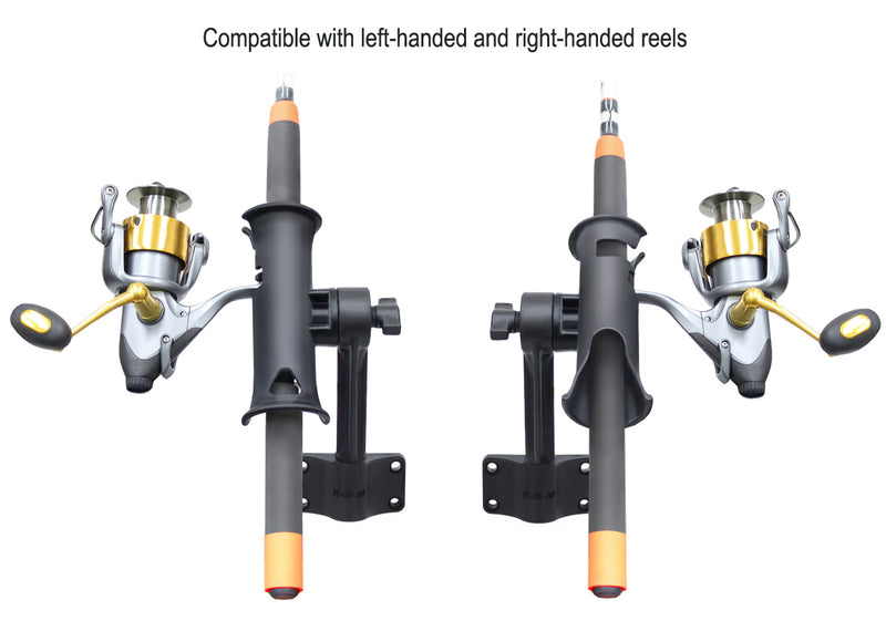 RAM Tube Jr. Fishing Rod Holder with 6" Spline Post and Bulkhead Base