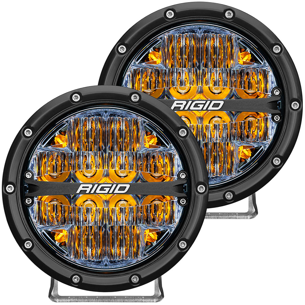 RIGID 360-Series 6" LED Off-Road Drive Beam with Amber Backlight - Black