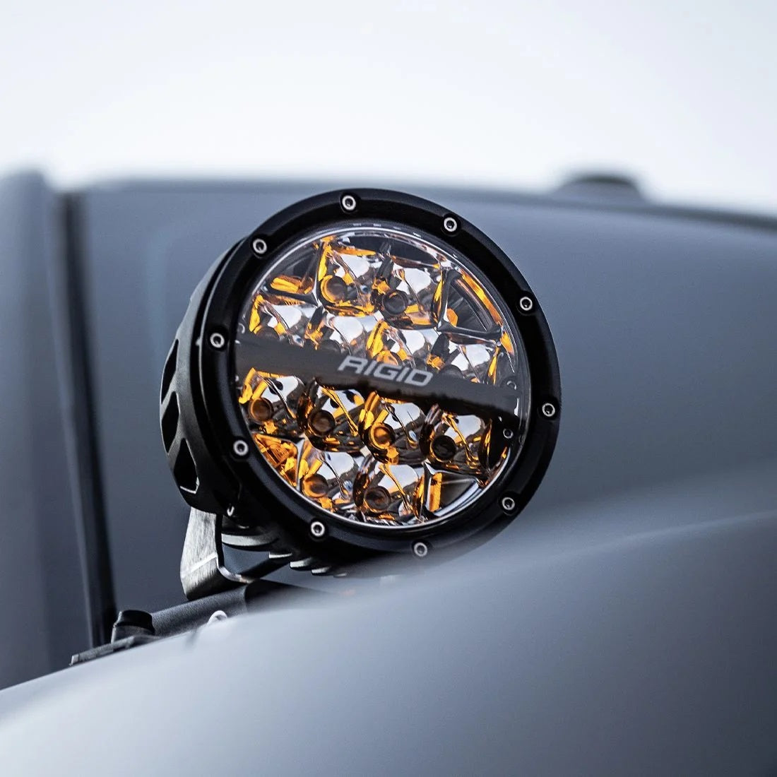 RIGID 360-Series 6" LED Off-Road Spot Light with Amber Backlight - Black