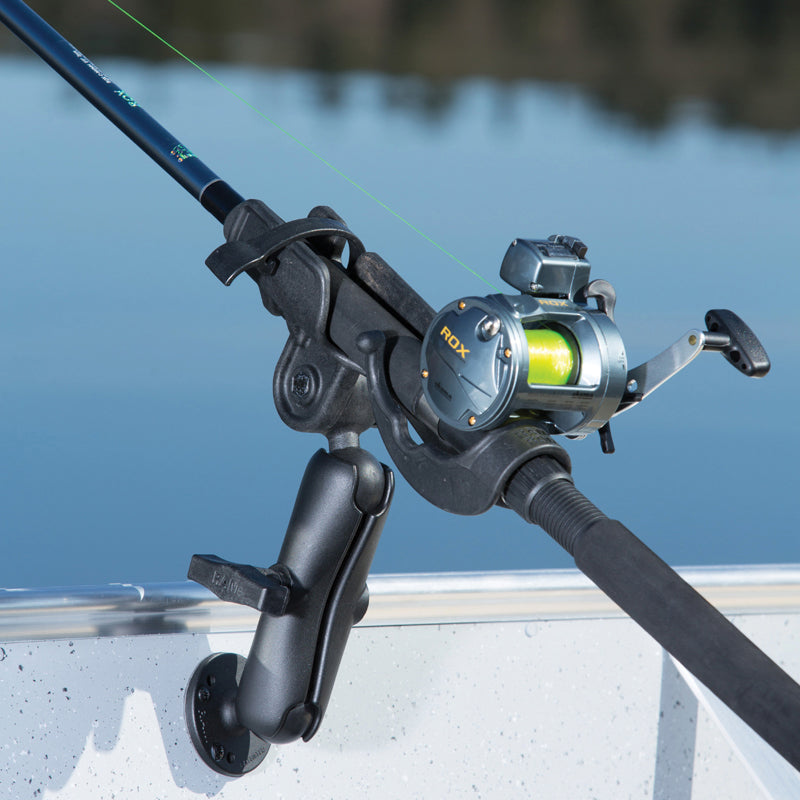 RAM ROD Drill Down Secure Fishing Rod Holder with 1.5" Ball Mount