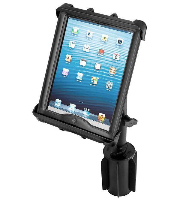 RAM-A-CAN Cup Holder Long Mount with Tab-Tite Holder for iPad Pro 9.7 and Others