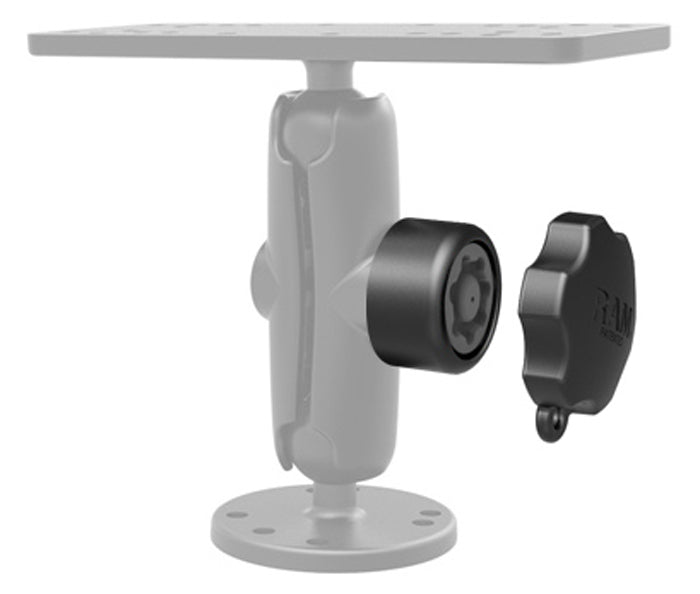 RAM Pin-Lock Security Knob with Key for 1 Inch Socket Arms - B Size
