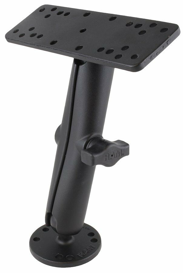 RAM Drill Down 1" Ball Long Mount with Universal Base for Fishfinders, Chartplotters and More