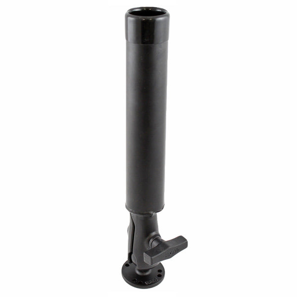 RAM Tube Fishing Rod Holder with Round Drill Down 1.5" Ball Base