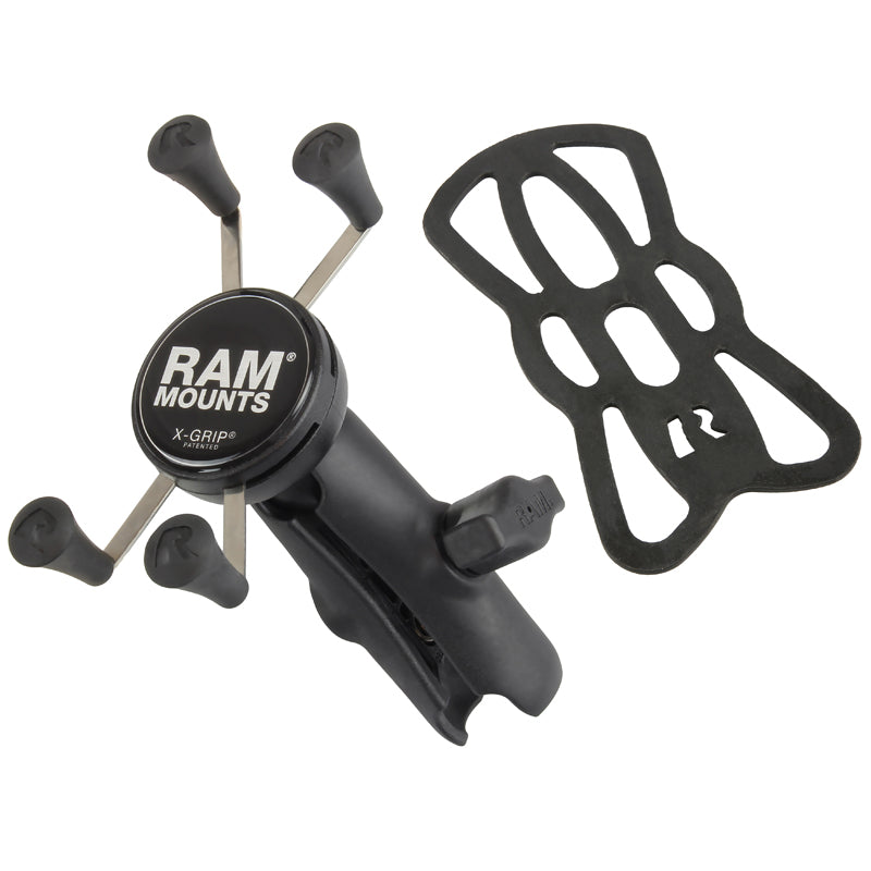 RAM Medium Size Composite Double Socket Arm and X-Grip Holder and Tether for Larger Phones