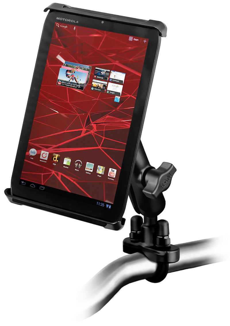 RAM Handlebar / Rail 1" Ball Mount with Tab-Tite Cradle for Small Tablets