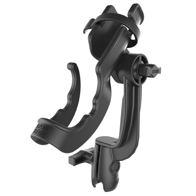 RAM ROD Fishing Rod Holder with Revolution Ratchet and Single Open Socket