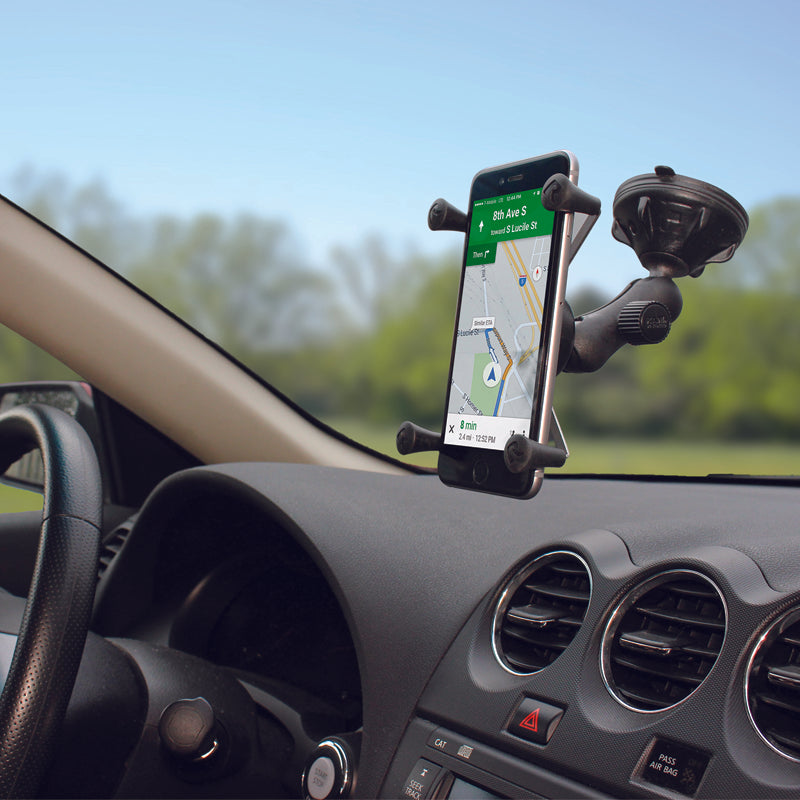 RAM Lite Series Suction Cup Mount and X-Grip for Large Phone / GPS