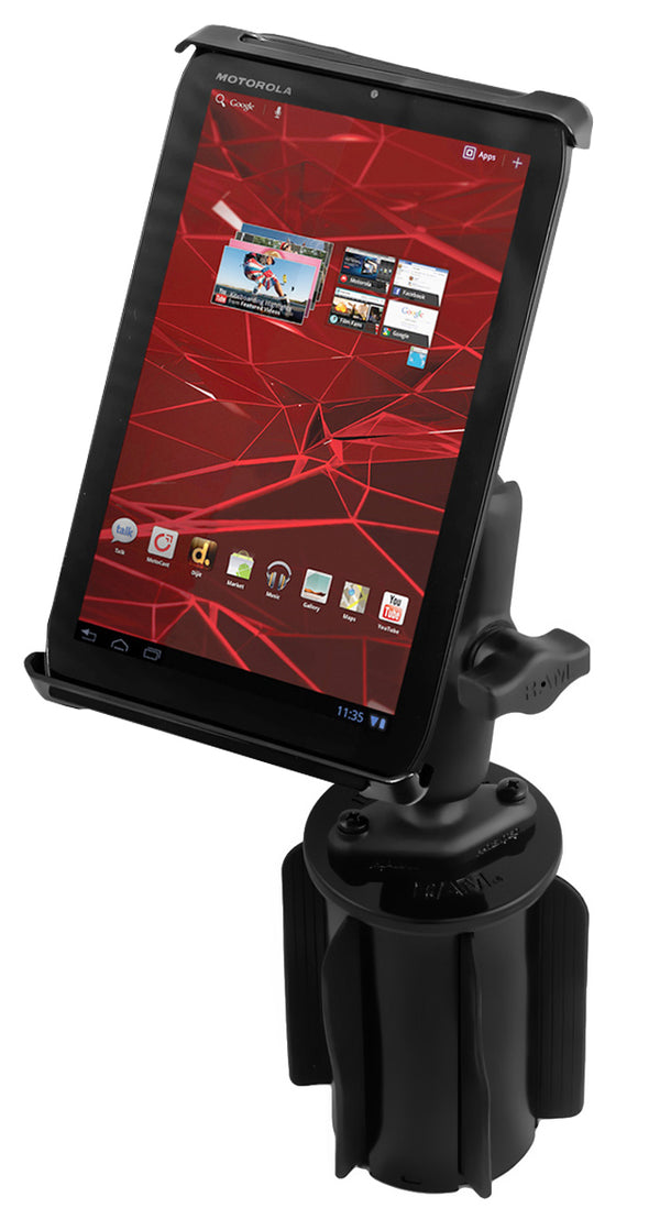 RAM-A-CAN Cup Holder Mount with Tab-Tite Holder for Small Tablets