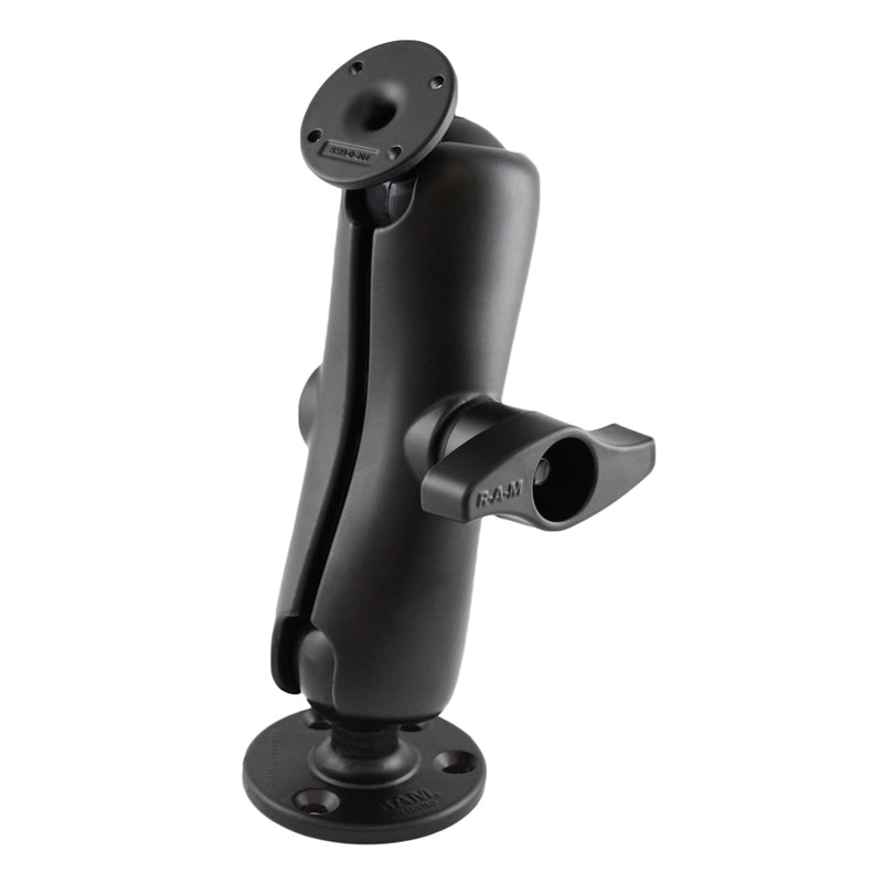 RAM 2.25" Ball Mount with 2.5" Round AMPS Plate and 3.68" Round Plate
