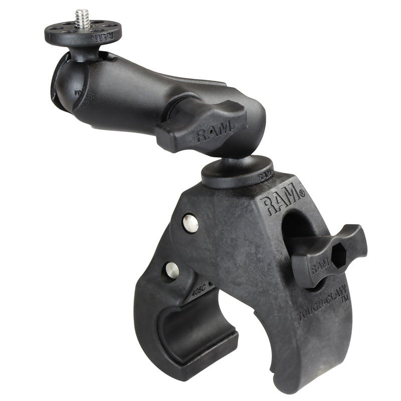RAM Medium Tough-Claw Clamp Mount with 1/4"-20 Action Camera Adapter