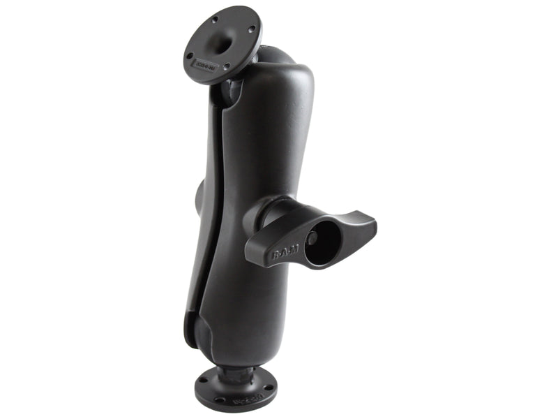 RAM D Size Double Socket Arm Mount with Two Round Bases and 2.25" Balls