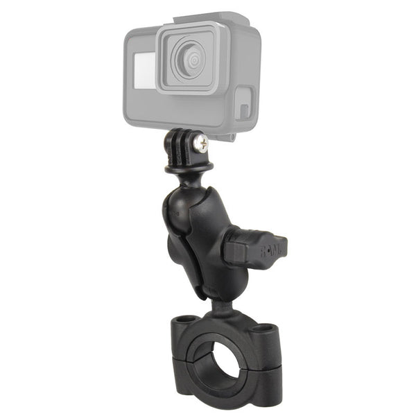 RAM Torque Short Mount for 1 1/8" - 1 1/2" Rails with Action Camera Adapter