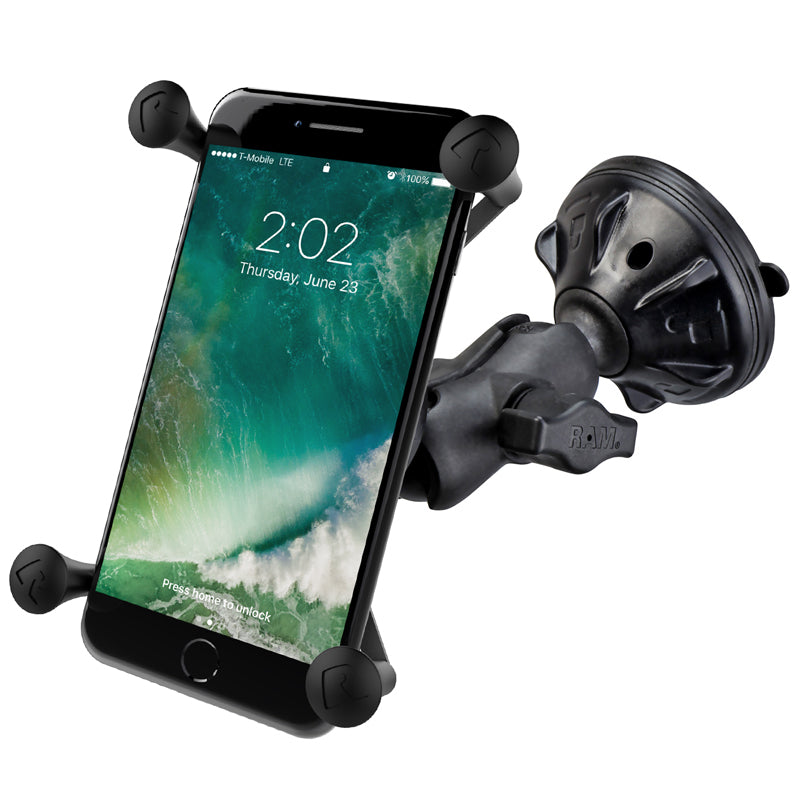 RAM Suction Cup Short Mount with X-Grip for Larger Phones