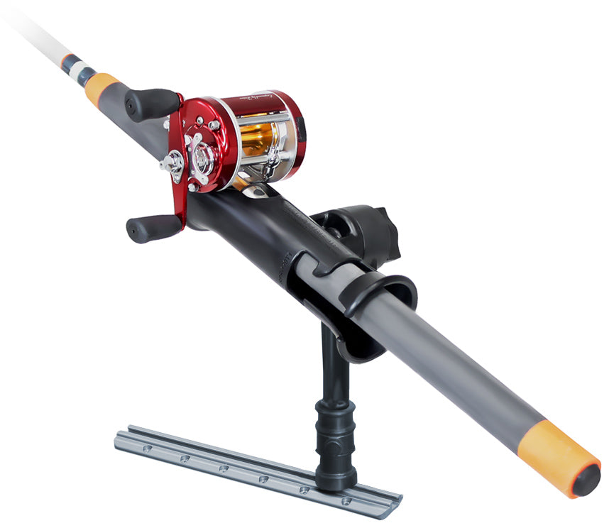 RAM Tube Jr Fishing Rod Holder with 6" Spline Post and Adapt-A-Post Track Base