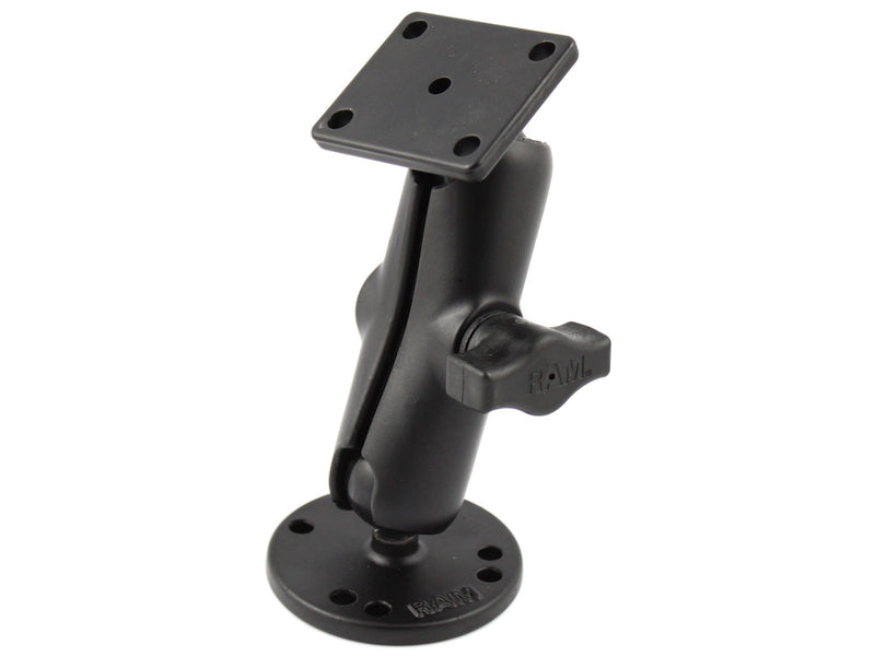 RAM Drill Down Mount with 2.5" Round Base and Square AMPS Adapter