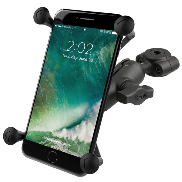 RAM Torque Short Mount for 3/8" - 5/8" Mini Rail with Large Phone X-Grip Holder