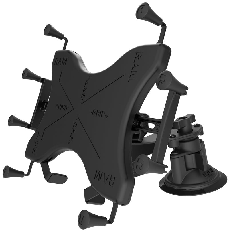 RAM Twist-Lock Pivot Suction Short Mount with X-Grip for 9"-10" Tablets