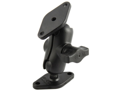 RAM Flat Surface Short Mount with Two Diamond 1" Ball Bases