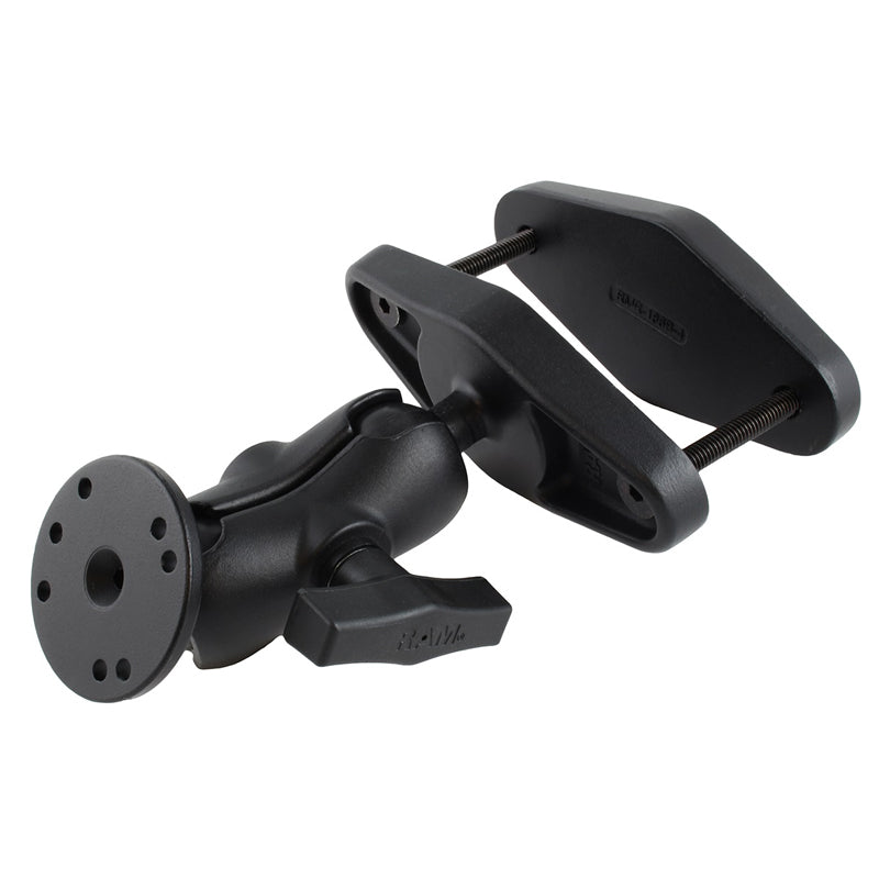 RAM Square Post Short Mount with Round AMPS Base For Posts up to 4" Wide