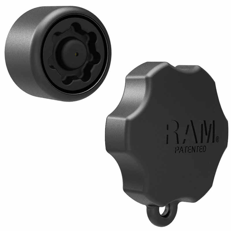 RAM Pin-Lock Security Knob with Key for 1 Inch Socket Arms - B Size