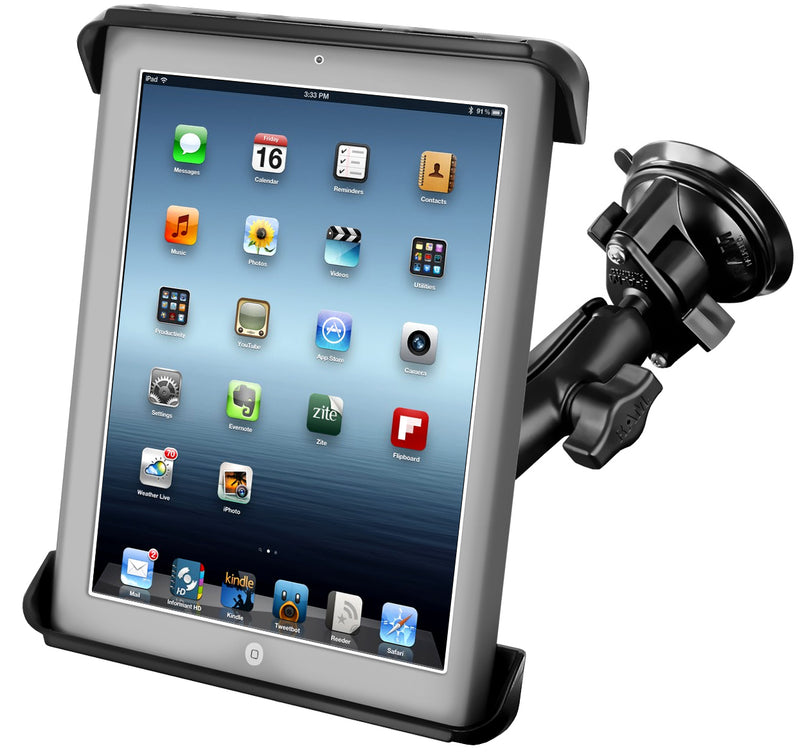 RAM Twist-Lock Suction Cup Mount with Tab-Tite Holder for iPad 1 - 4 & More