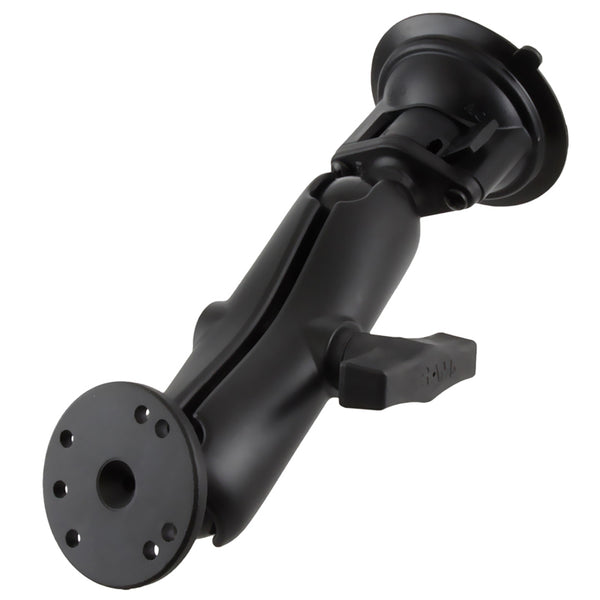 RAM Twist-Lock Suction Cup 1.5" Ball Mount with Round AMPS Plate