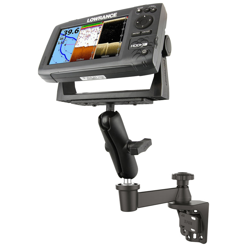 RAM 6" Swing Arm Mount with 6.25" X 2" Rectangle Plate and Vertical Mounting Base