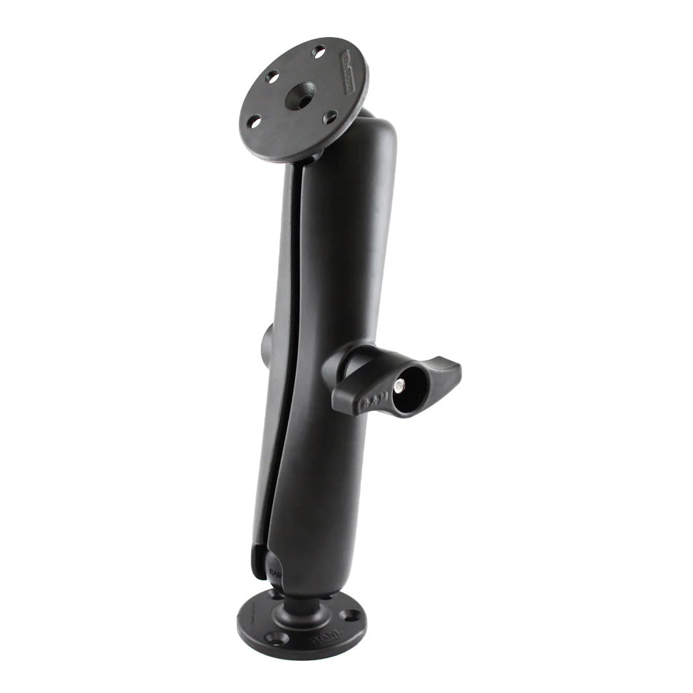 RAM Drill-Down Long Mount with Two Round 2.25" D Size Ball Bases
