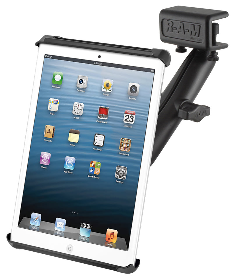 RAM Glare Shield Clamp Long Mount with Tab-Tite Holder for 7" Tablets