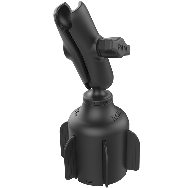 RAM Stubby Vehicle Cup Holder Mount with Medium Double Socket Arm