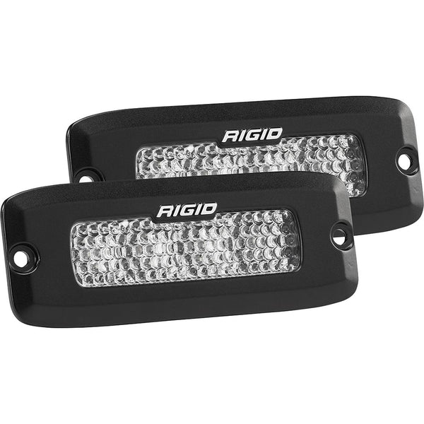 Rigid SR-Q Series PRO Spot Diffused LED Light Pair Flush Mount Black