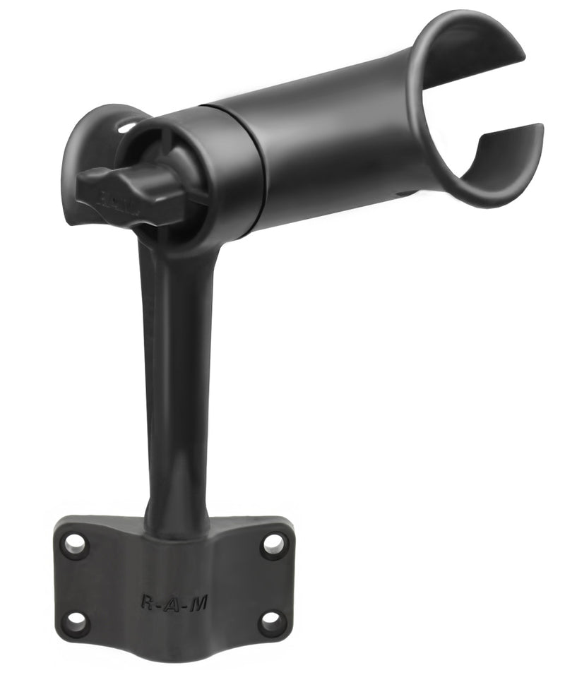 RAM Tube Jr. Fishing Rod Holder with 6" Spline Post and Bulkhead Base