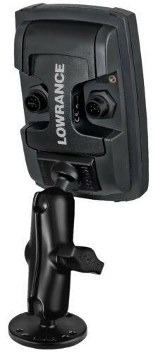 The RAM 1-inch ball mount, complete with a quick release adapter, is an excellent mounting option for your Lowrance Mark 4 or Elite 4 device.