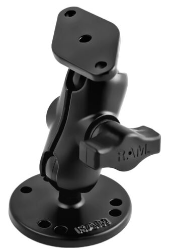 RAM Drill Down Short Mount with Round and Diamond 1" Ball Bases