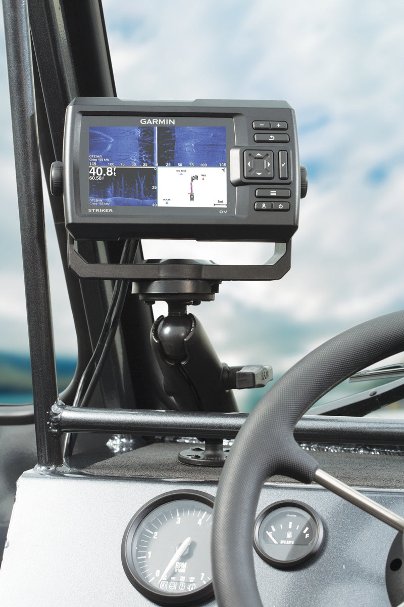 RAM Drill Down 1.5" Ball Mount for Garmin Striker, Echo + More