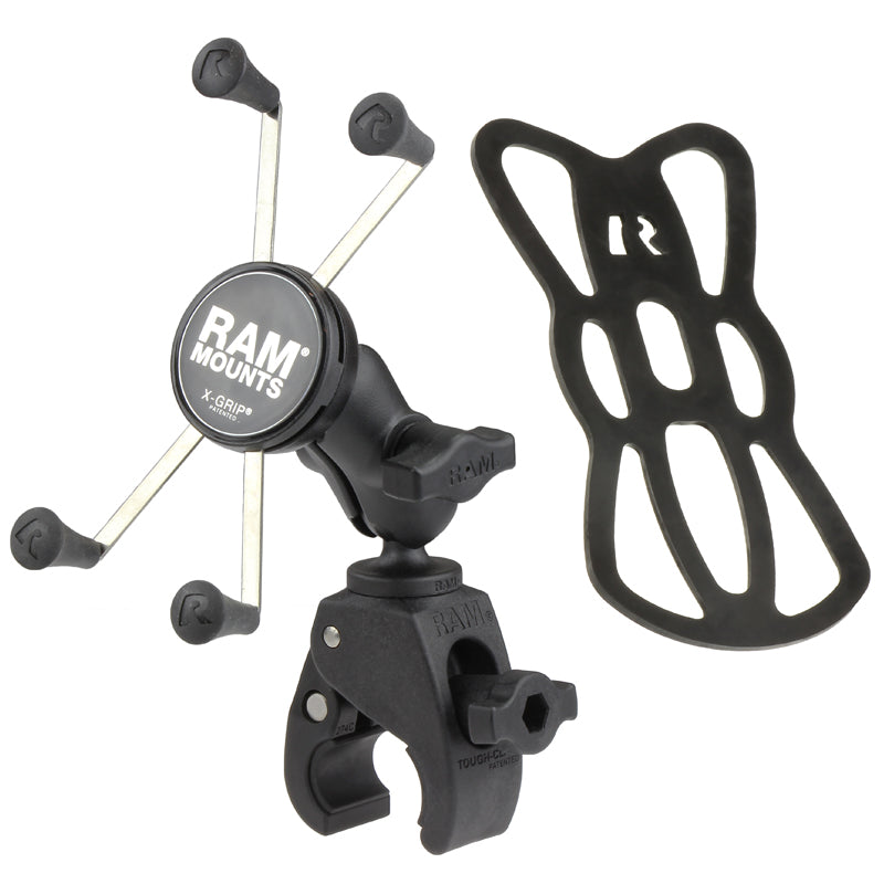 RAM Tough-Claw Handlebar Rail Short Mount with X-Grip Holder for Larger Phones / GPS