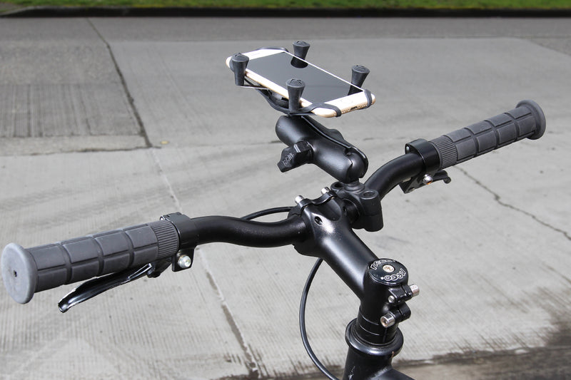 RAM Torque Base Bike Mount for 3/4" - 1" Rails with X-Grip Phone Holder