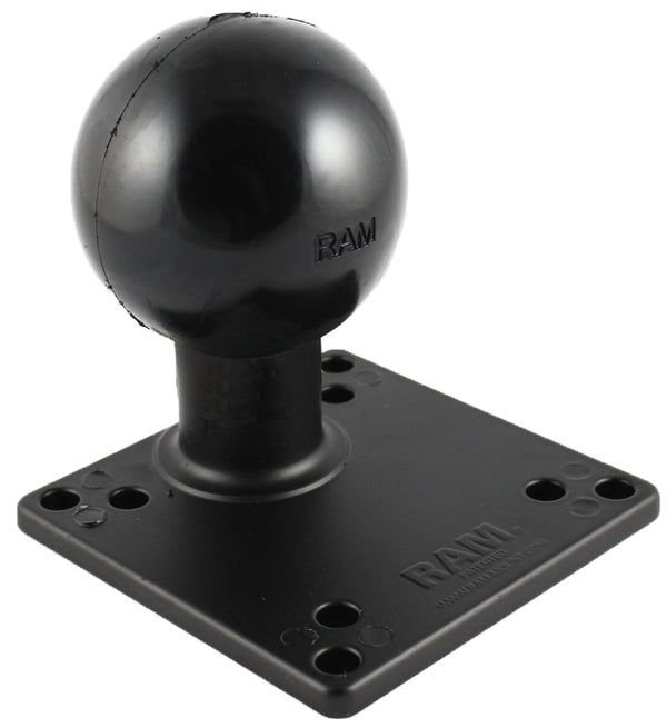 RAM 4.75" Square VESA Base with 3.38" Ball,  4 x 100mm and 4 x 75mm Hole Pattern