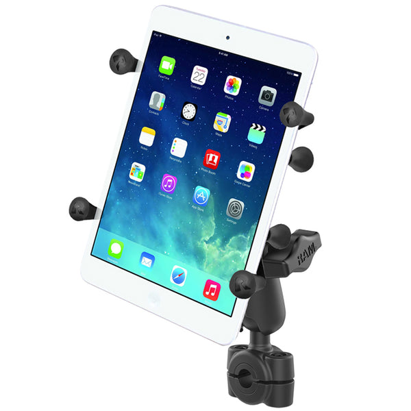 RAM Torque Mount for 3/8" - 5/8" Rail with X-Grip Holder for 7" - 8" Tablet