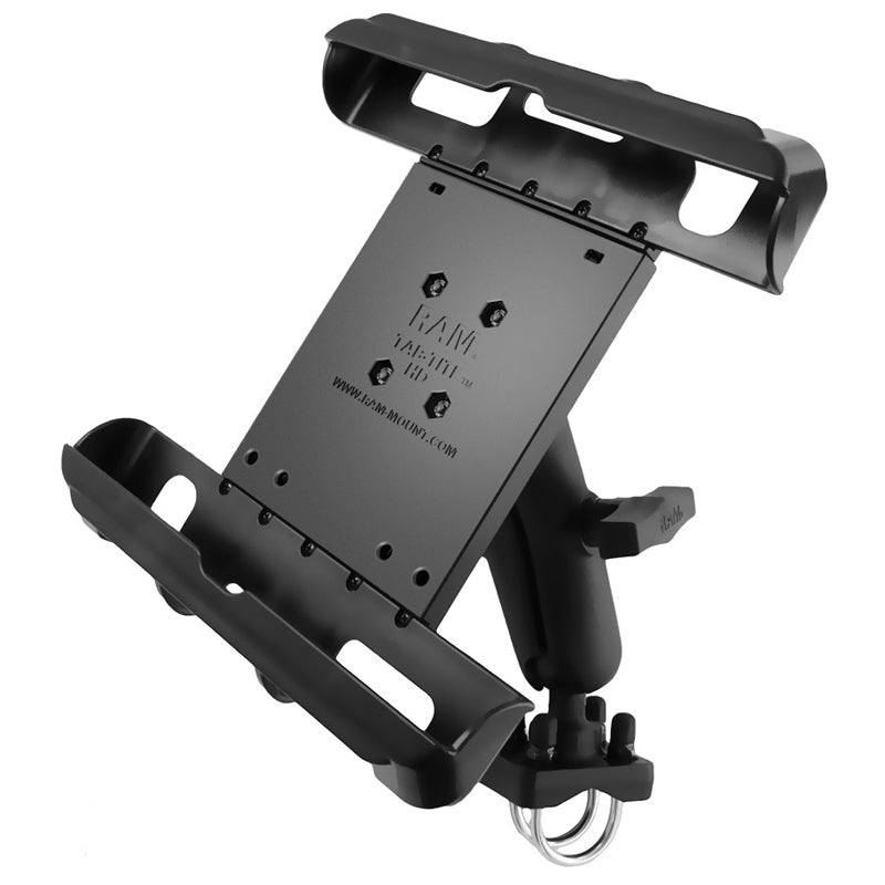 RAM 1.5" Ball Double U-Bolt Rail Mount with Large Tablet Holder
