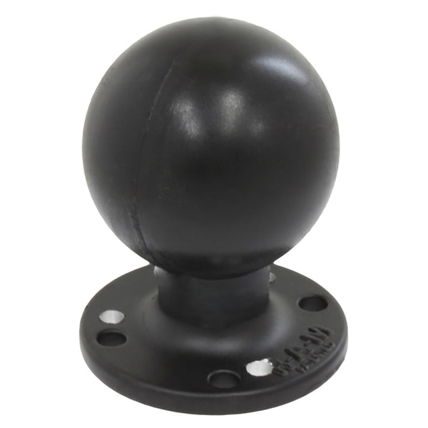 RAM Mount 2.5" Diameter Round AMPS Hole Pattern Base with 2.25" Rubber Ball