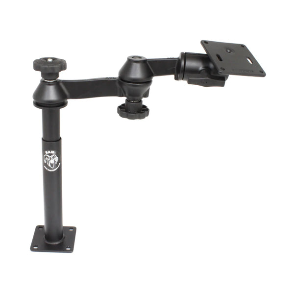 RAM Tele-Pole Mount with 8" & 9" Poles, Dual Swing Arms with 75x75mm VESA Plate