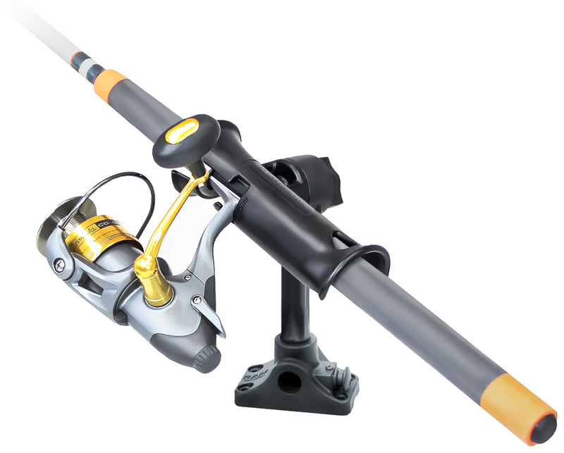 RAM Tube Jr Fishing Rod Holder with 6" Spline Post and Bulkhead/Flat Surface Base