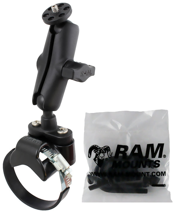 RAM ATV / UTV Rail Mount with Threaded 1/4"-20 Camera Adapter