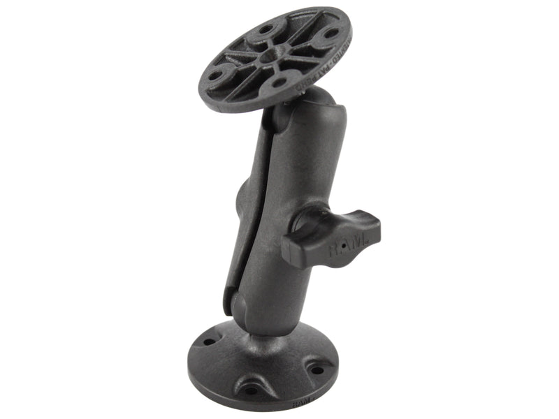 RAM Composite Drill Down Mount with two Round 1" Ball Bases